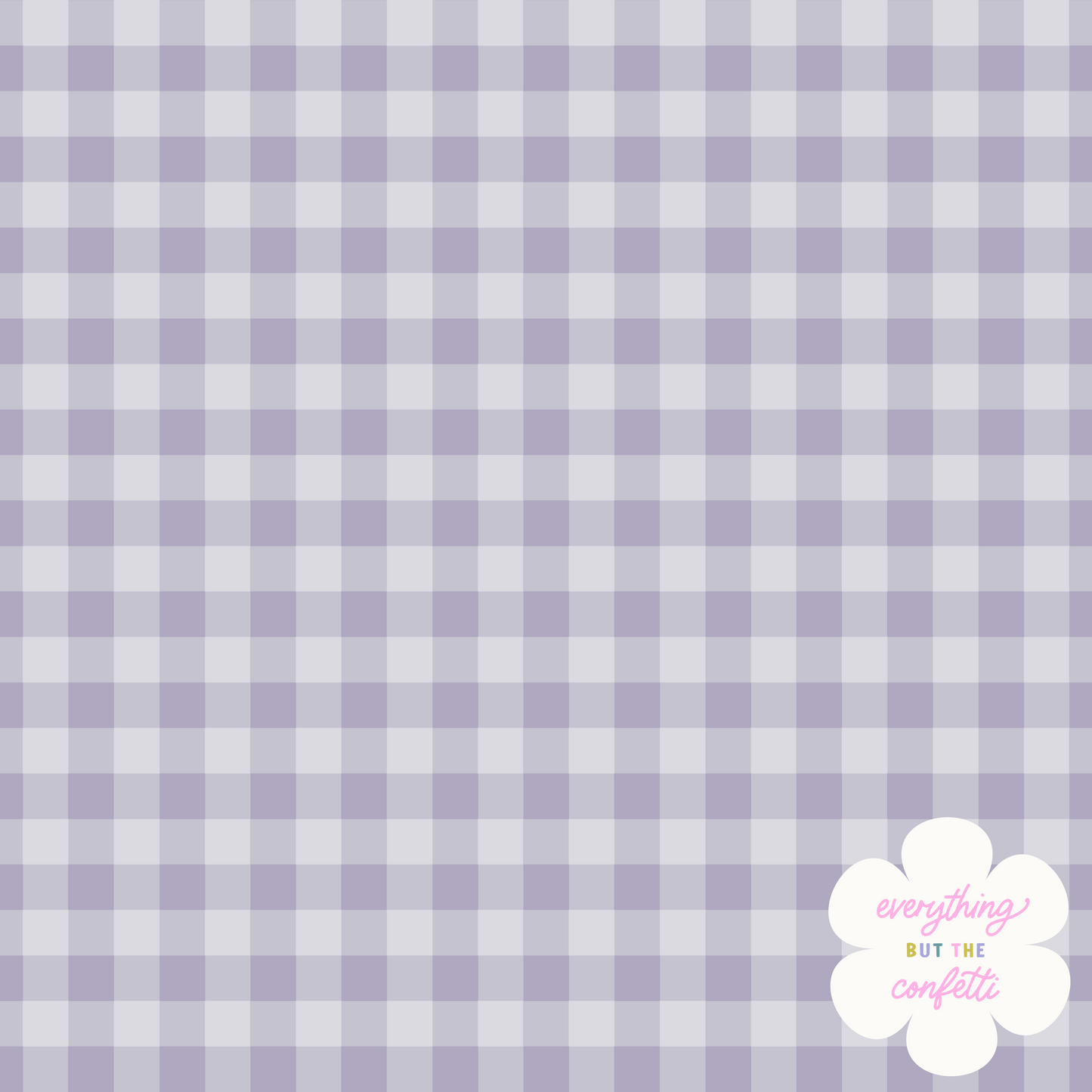 "Garden Gingham" (Lilac) Seamless Digital Pattern