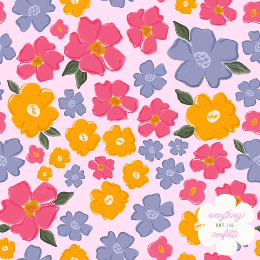 "Flower Garden" Seamless Digital Pattern