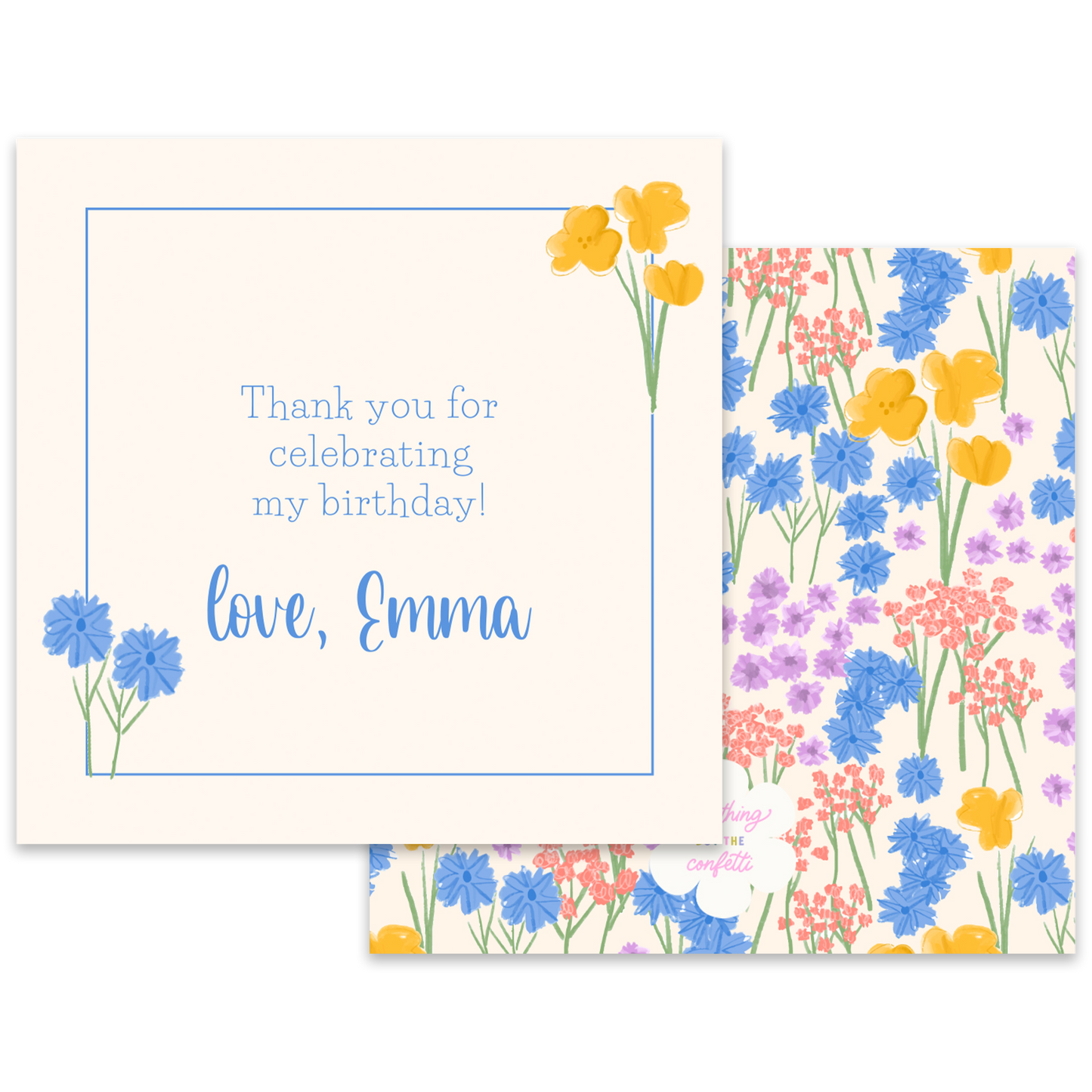 Wildflowers Favor Tag Template