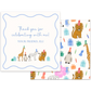 Party Animals (Blue) Favor Tag Template