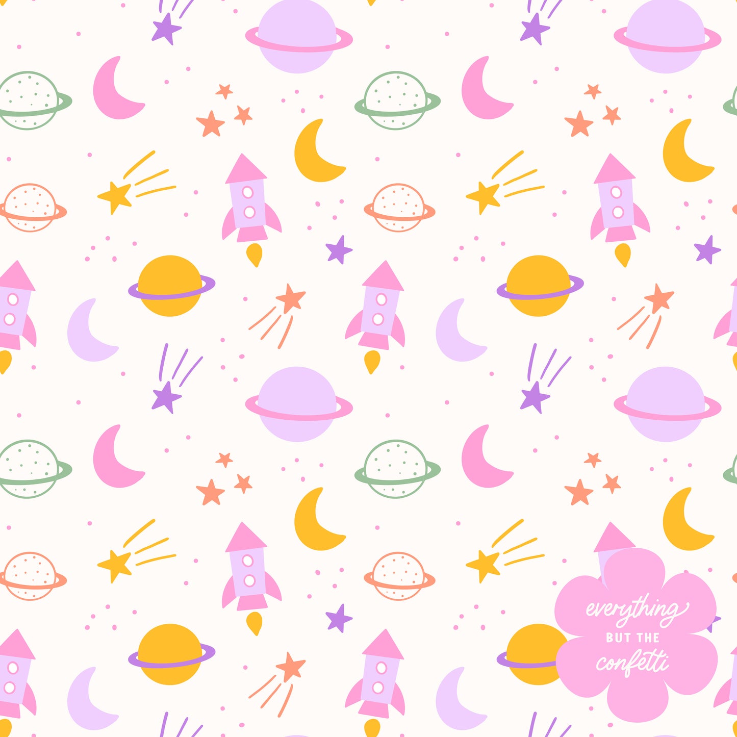 "Outer Space" (Pink) Seamless Digital Pattern