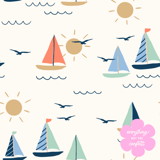 "Sail Away" Seamless Digital Pattern