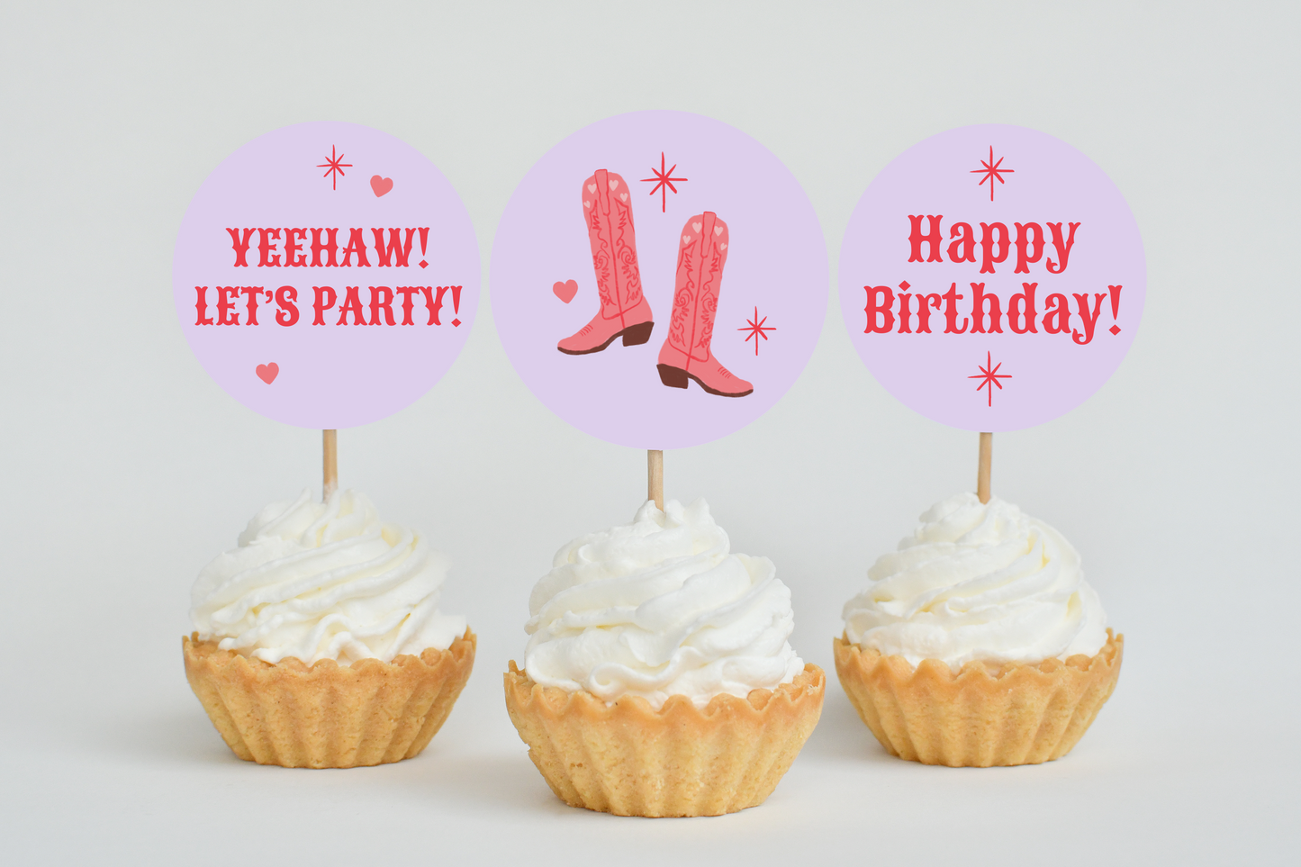 Cowgirl Printable Cupcake Toppers