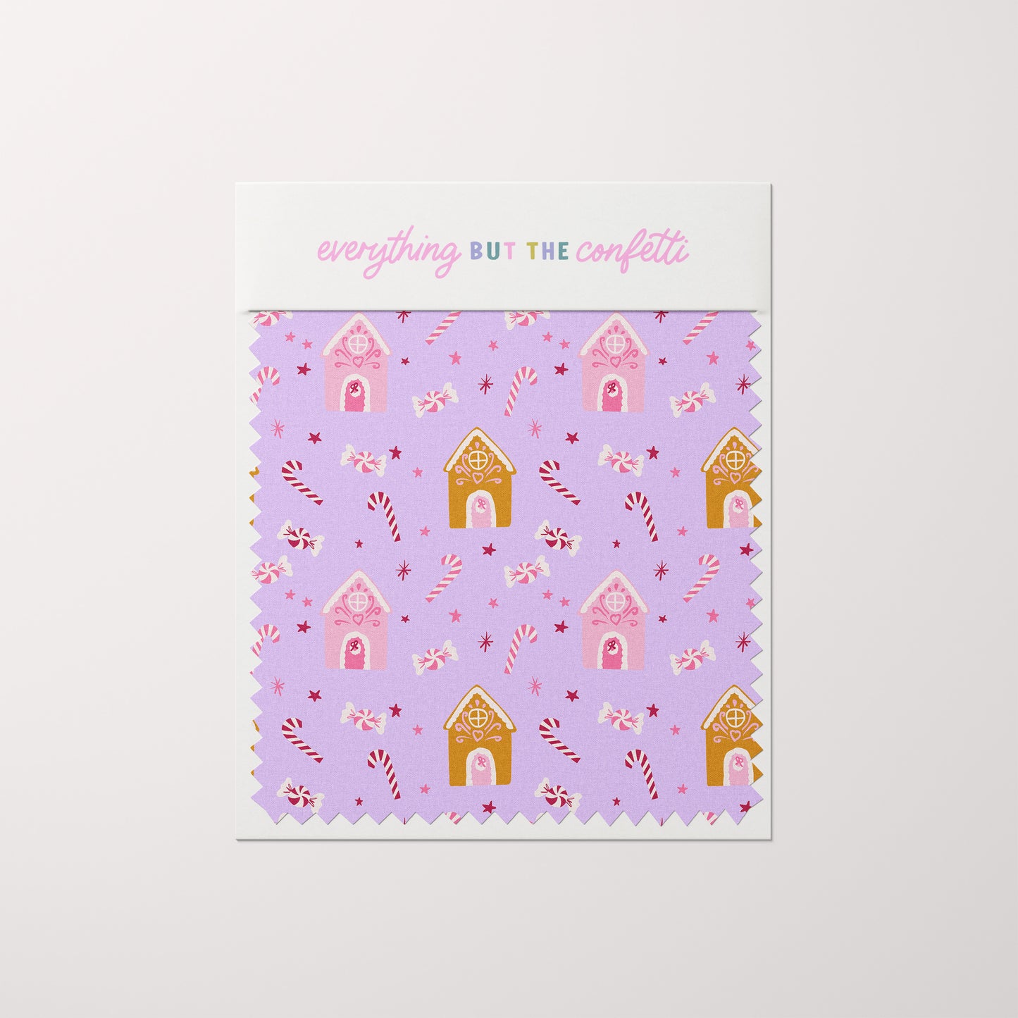 "Gingerbread Wonderland" (Soft Violet) Seamless Digital Pattern