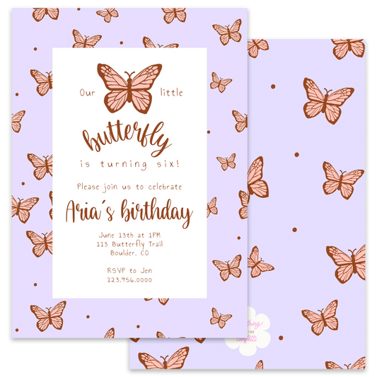 Butterflies Invitation Template