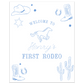 Wild West (Blue) Party Sign Template