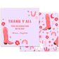 Cowgirl Favor Tag Template