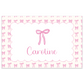 Personalized Pink Bows Laminated Placemat