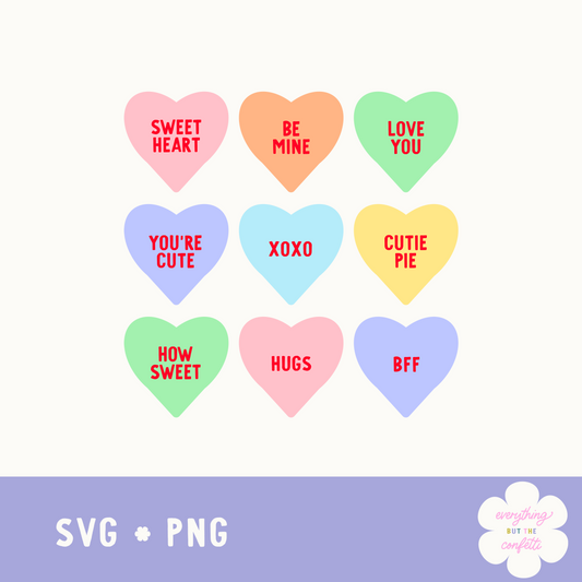 Candy Hearts Digital Files