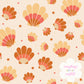 "Boho Seashells" Seamless Digital Pattern