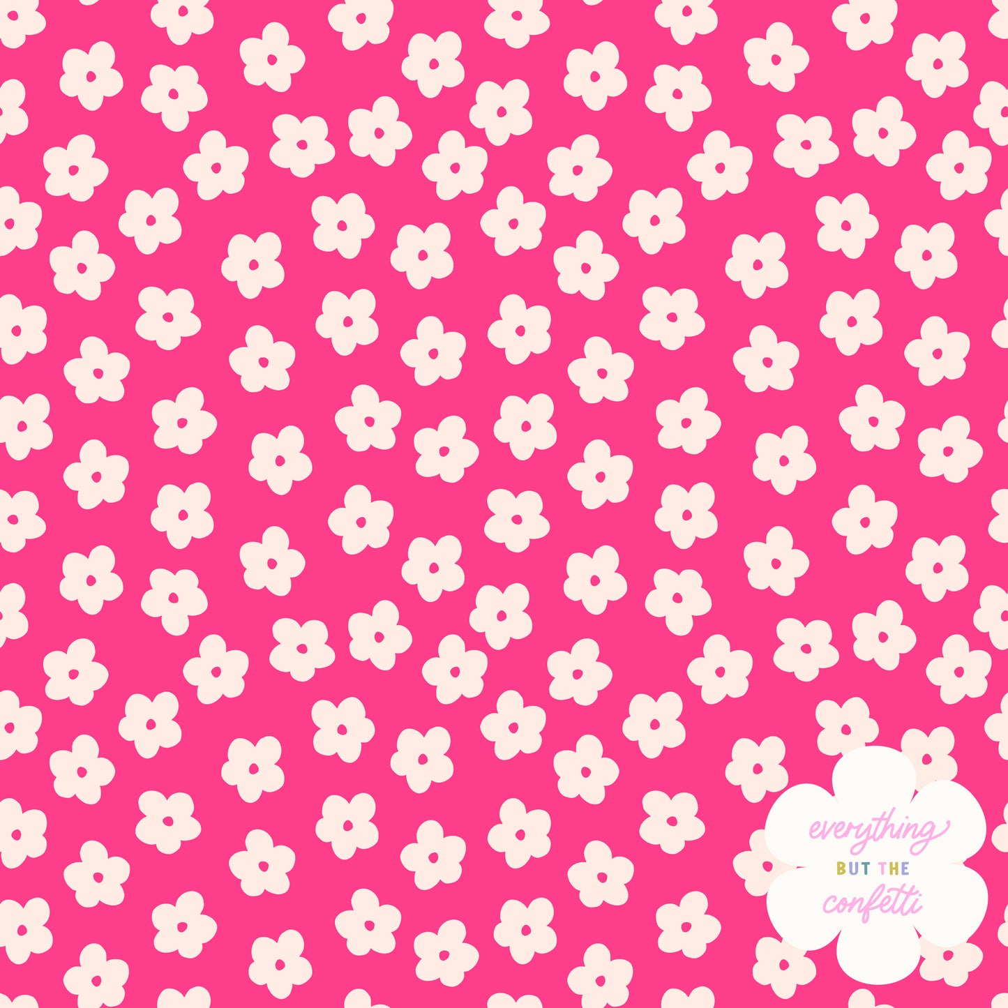 "Happy Daisies" (Joyful Palette) Seamless Digital Pattern