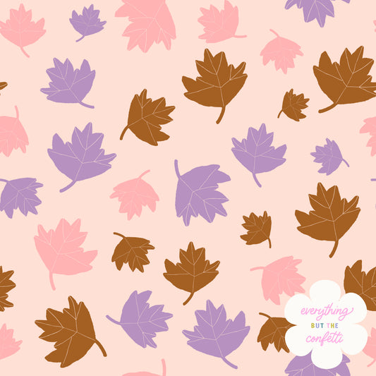 "Hello Fall" (Pink) Seamless Digital Pattern