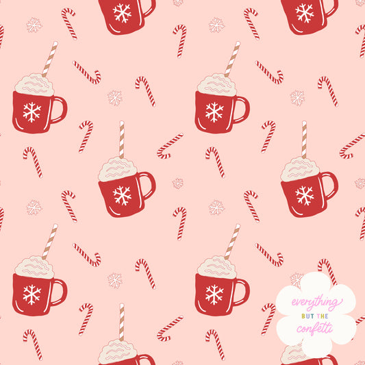 "Holiday Cheer" (Pink) Seamless Digital Pattern