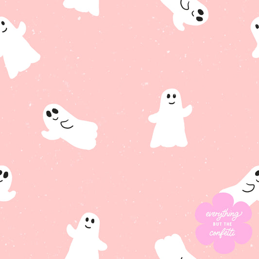 "Little Ghosts" (Pink) Seamless Digital Pattern