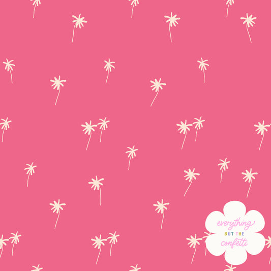 "Palm Trees" (Hot Pink) Seamless Digital Pattern