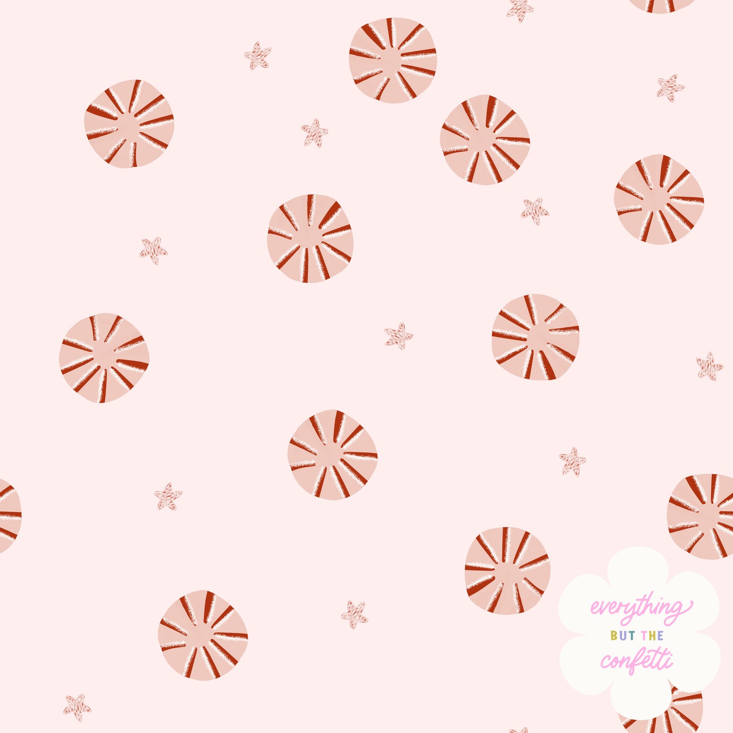 "Peppermint Sparkles" Seamless Digital Pattern