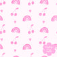 "Rainbow Cherry" (Pink) Seamless Digital Pattern
