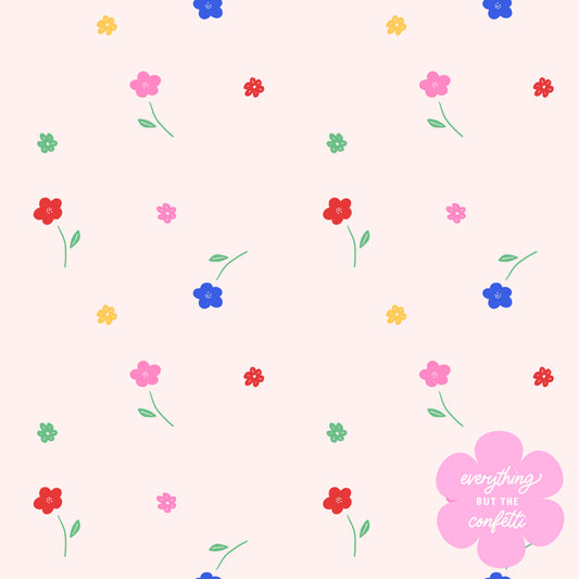 "Simple Blooms" Seamless Digital Pattern