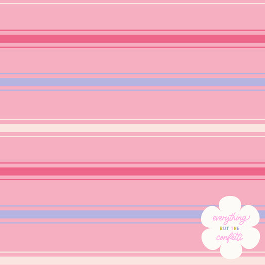 "Summer Stripes" (Pink) Seamless Digital Pattern