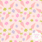 "Carrots and Blooms" (Pink) Seamless Digital Pattern