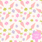 "Carrots and Blooms" Seamless Digital Pattern