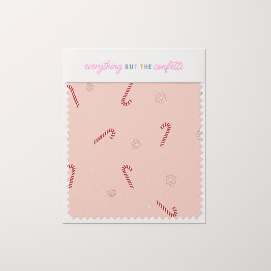 "Candy Cane Flurries" (Pink) Seamless Digital Pattern