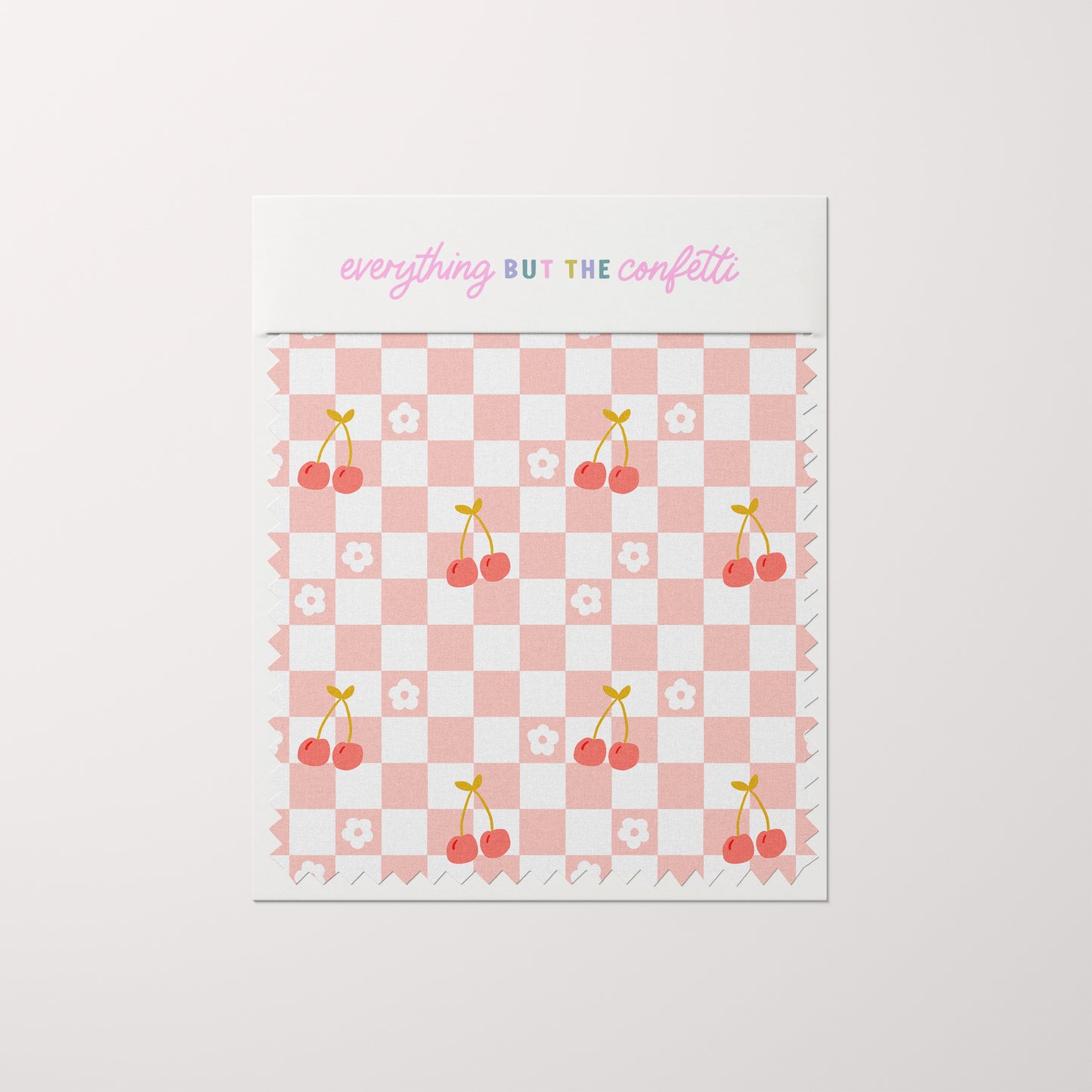 "Checkered Cherries" Seamless Digital Pattern