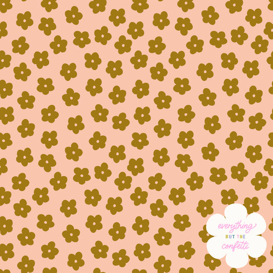 "Happy Daisies" (Boho Chic Palette) Seamless Digital Pattern