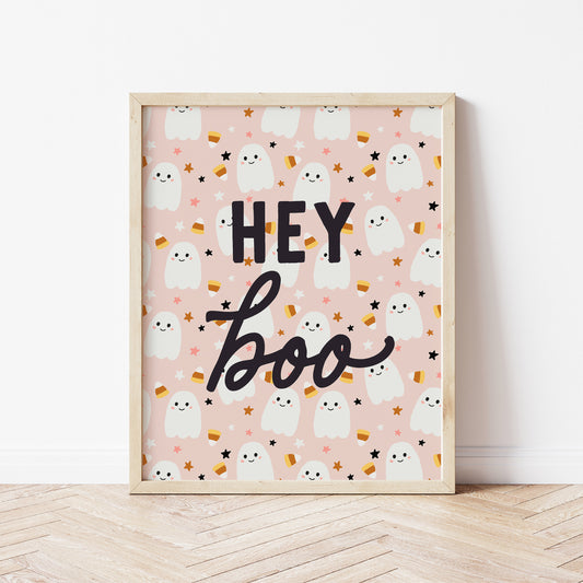 "Hey Boo" Printable Artwork
