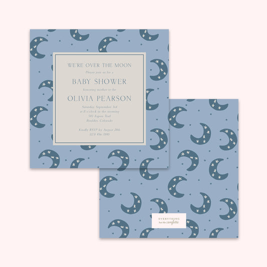 "Over the Moon" DIY Invitation Template
