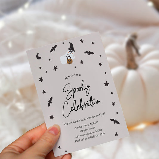 "Spooky Cute Celebration" DIY Invitation Template